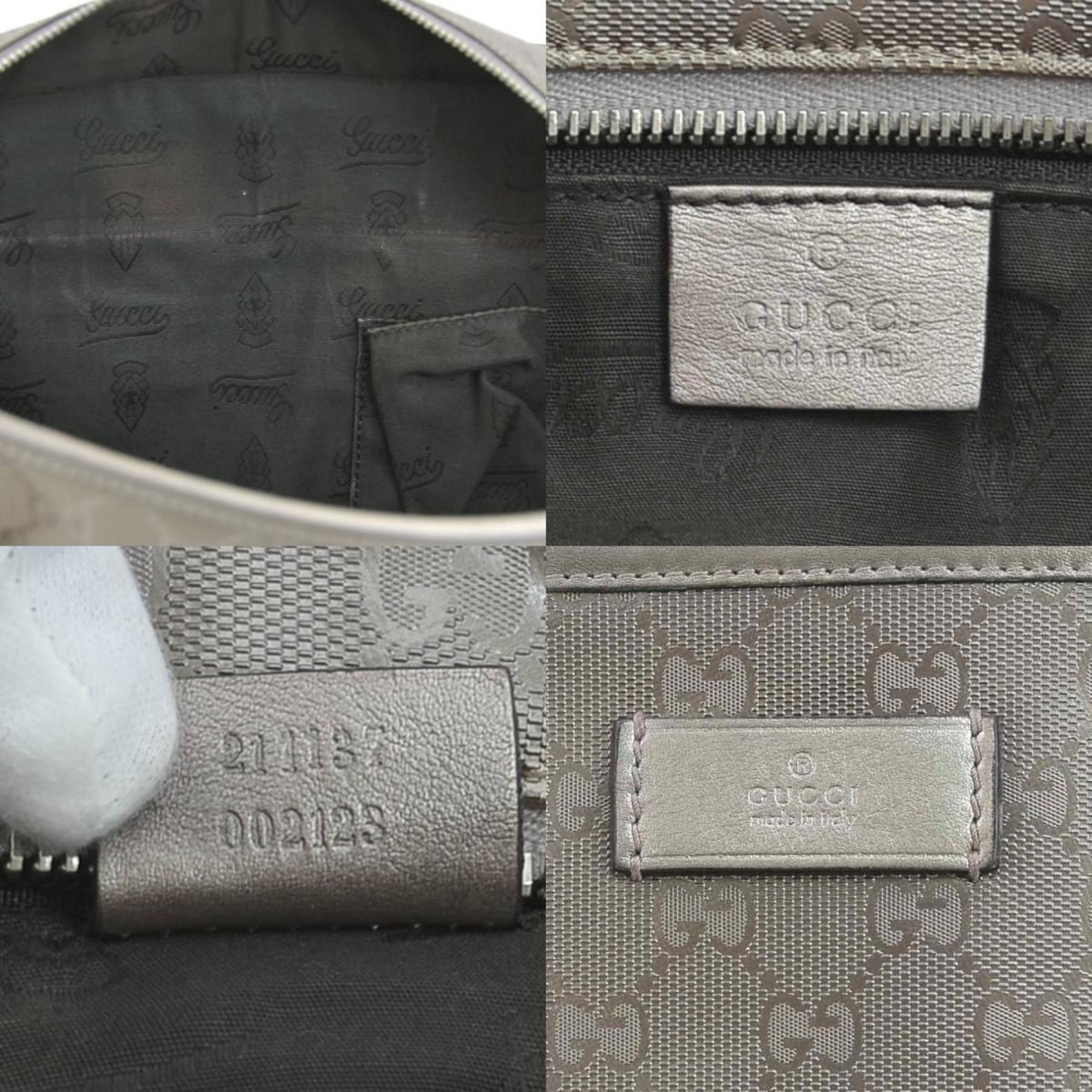 Gucci GUCCI Handbag GG Imprime Leather Metallic Brown Men's Women's 211137 r10604g Size ONE SIZE - 5 Thumbnail