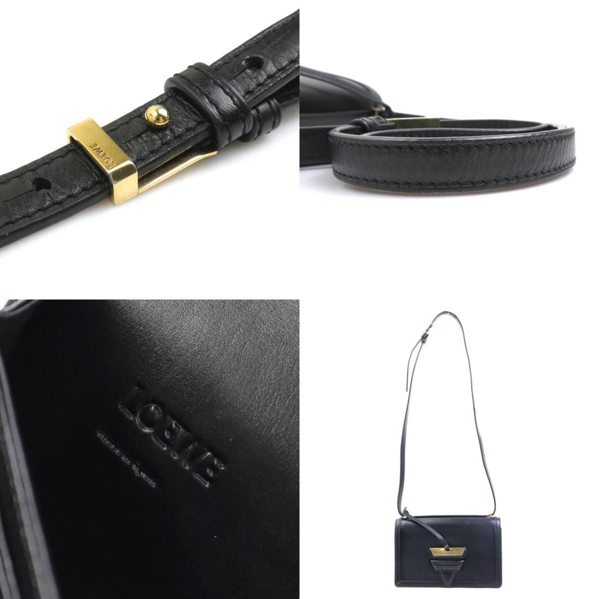 Loewe LOEWE shoulder bag Barcelona leather black gold ladies e60511a Size ONE SIZE - 5 Thumbnail