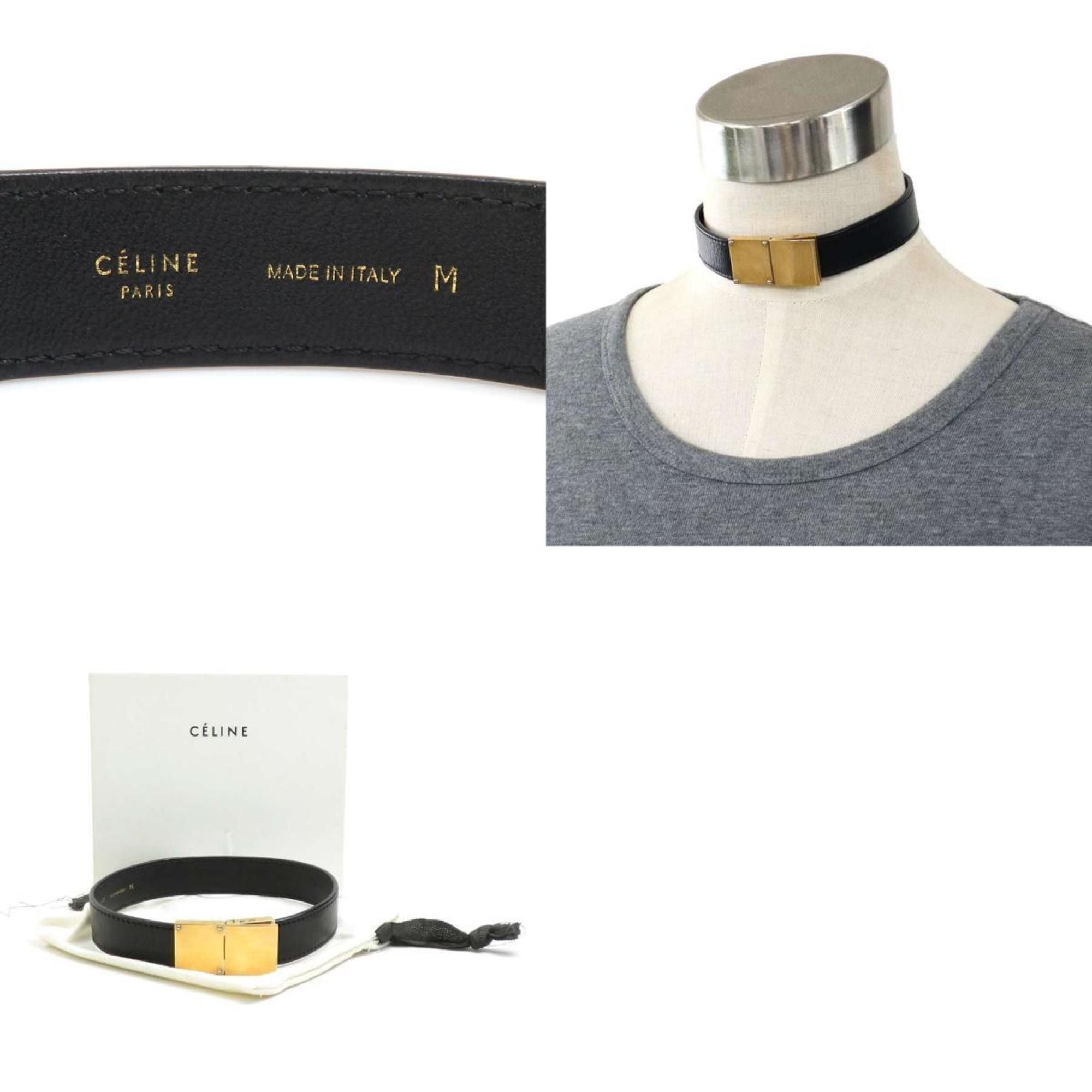 Celine CELINE choker leather black women's 56197g Size ONE SIZE - 5 Thumbnail