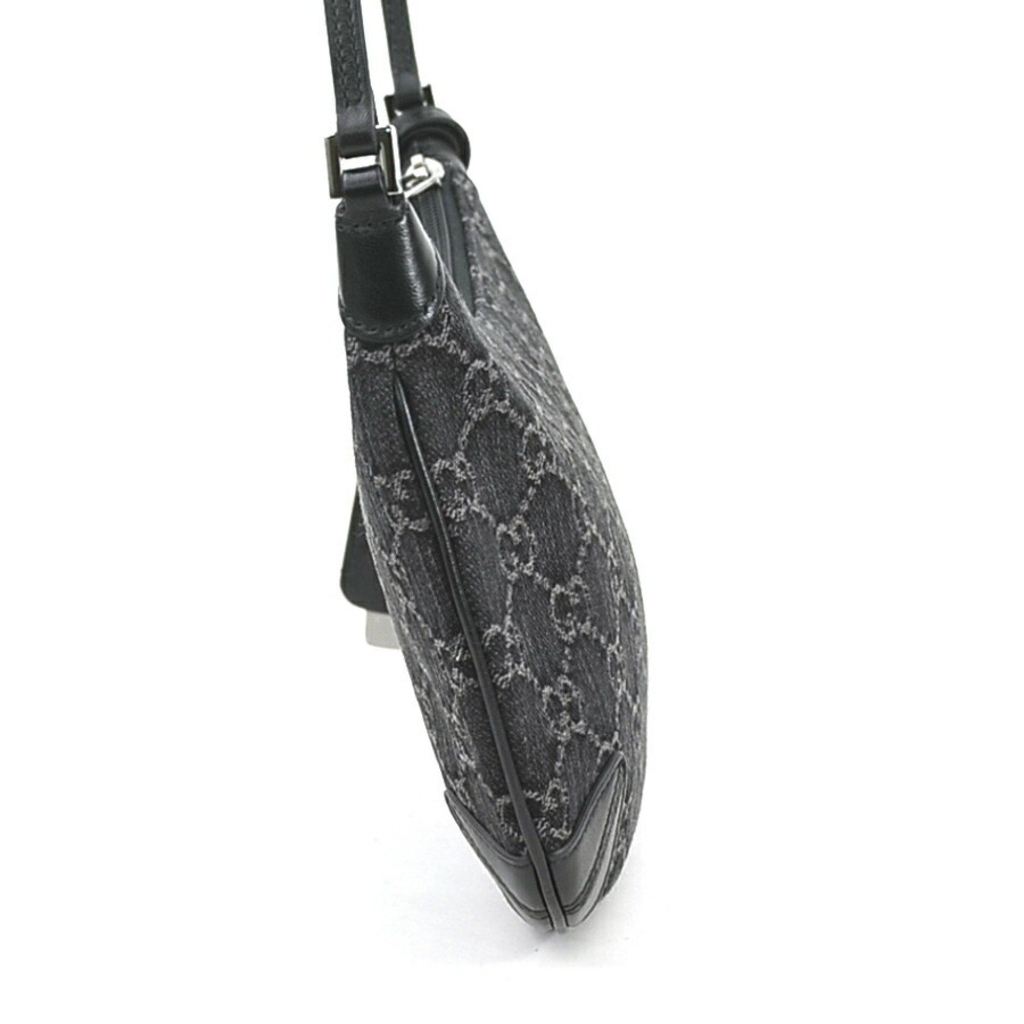 Gucci GUCCI Shoulder Bag GG Denim Horsebit Small Leather Black Women's 774719 e60472g Size ONE SIZE - 2 Thumbnail
