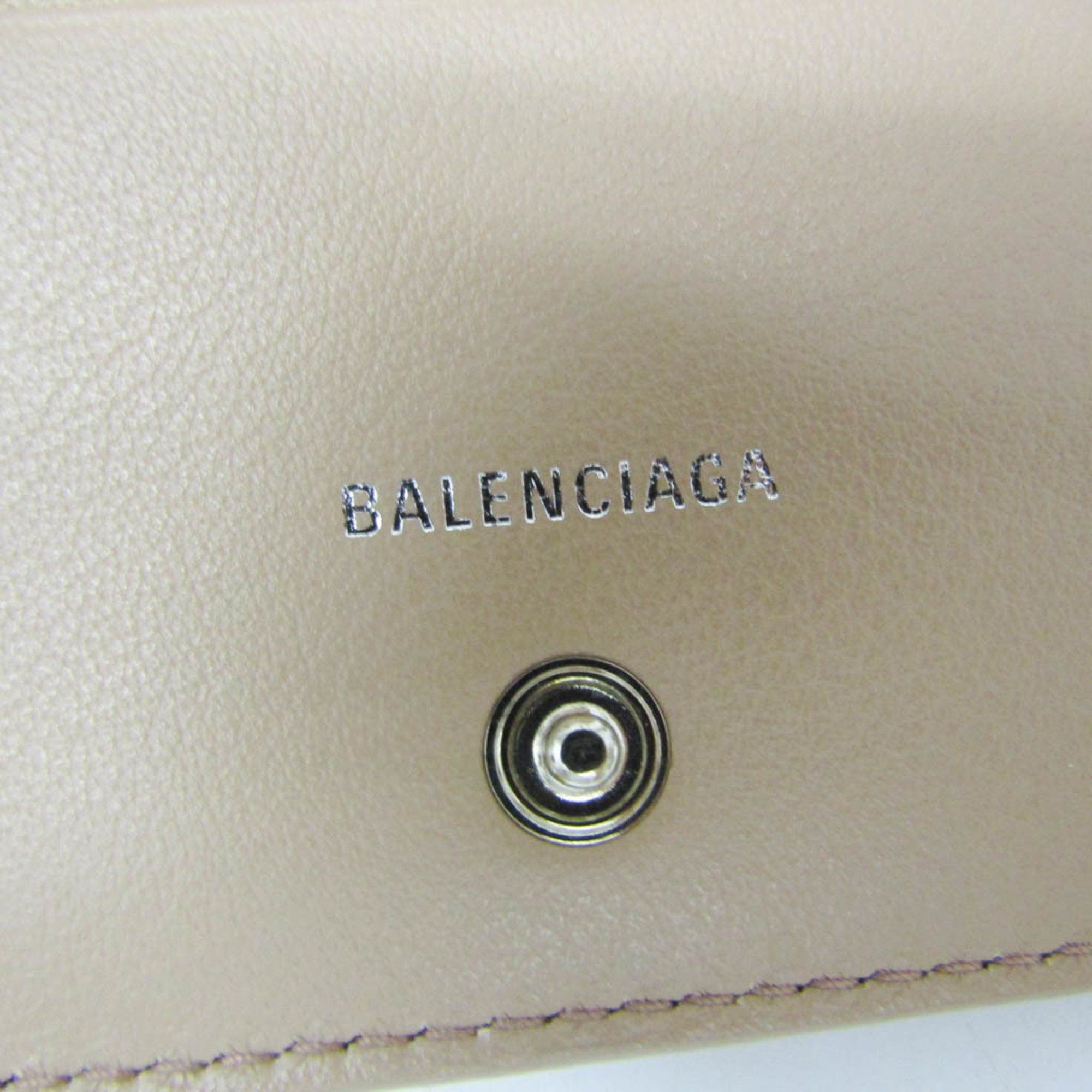 Balenciaga Balenciaga PAPIER ZA BILLFOLD 371662 Women's Calfskin Wallet (bi-fold) Beige Size ONE SIZE - 15 Thumbnail