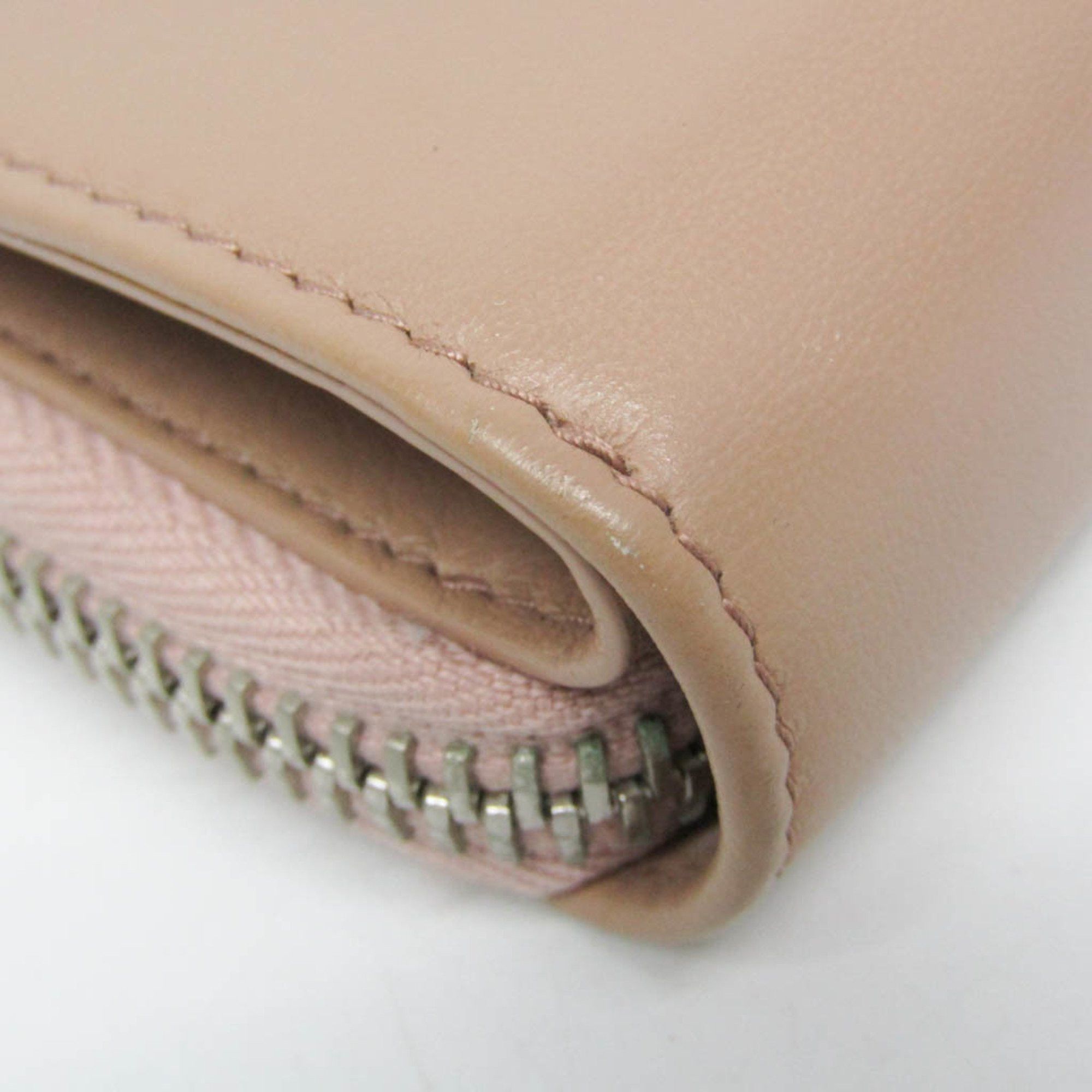 Balenciaga Balenciaga PAPIER ZA BILLFOLD 371662 Women's Calfskin Wallet (bi-fold) Beige Size ONE SIZE - 6 Thumbnail