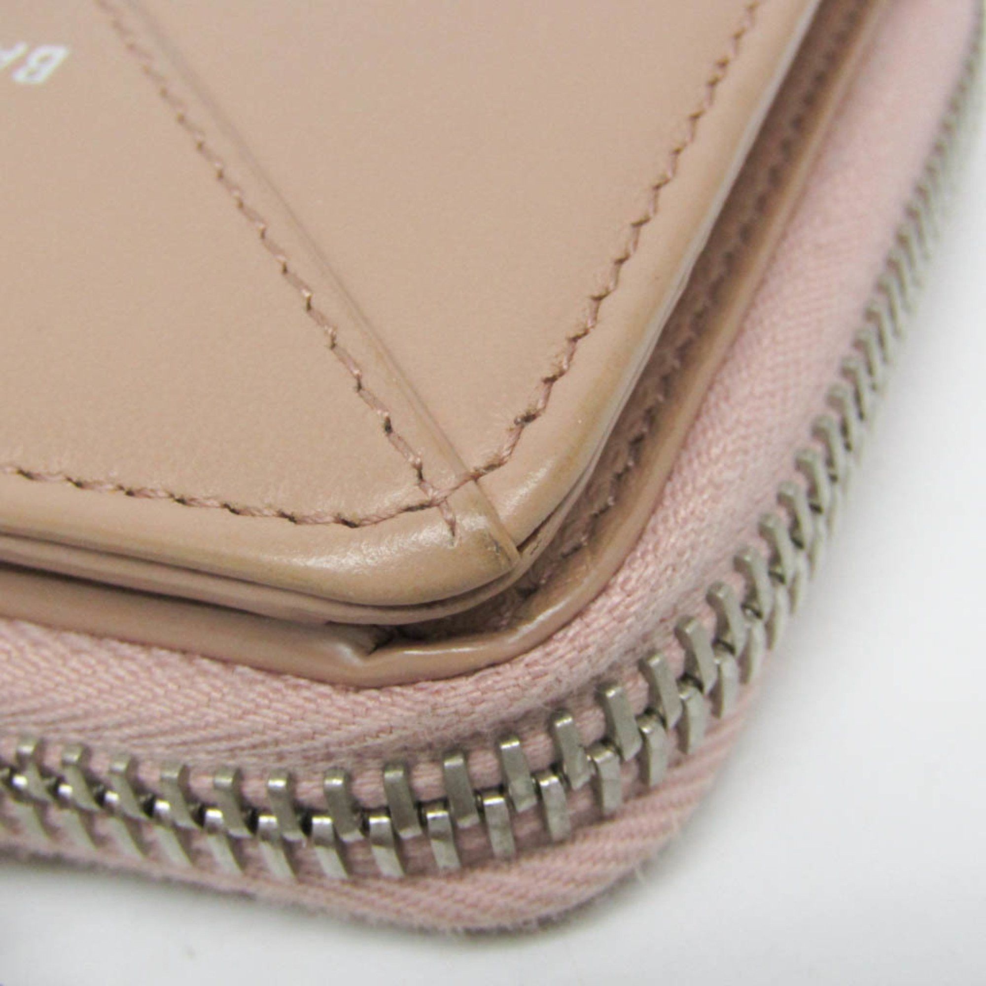 Balenciaga Balenciaga PAPIER ZA BILLFOLD 371662 Women's Calfskin Wallet (bi-fold) Beige Size ONE SIZE - 7 Thumbnail