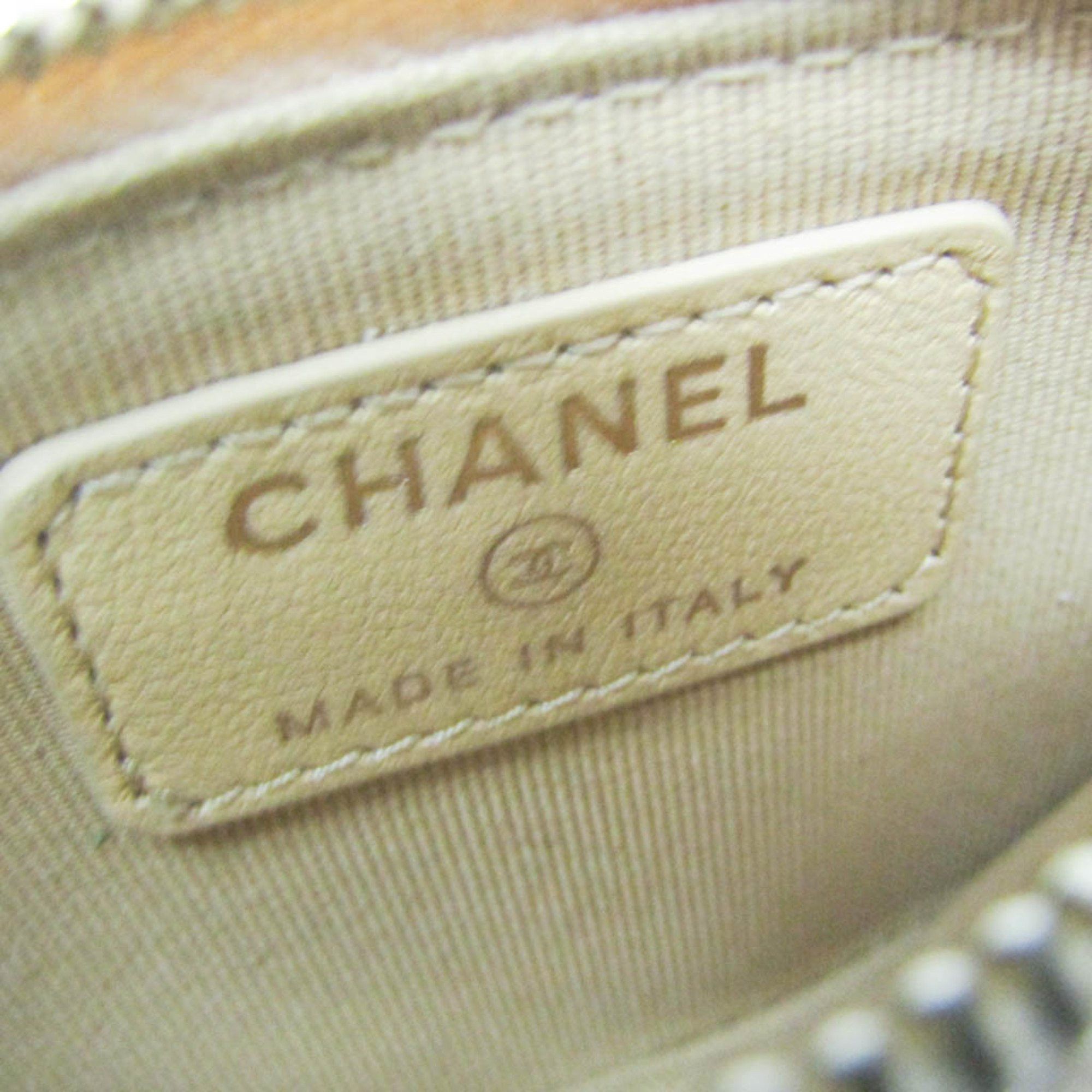 Chanel Chanel Matelasse Card And Coin Case Compact Wallet Women's Leather Card Wallet Beige Size ONE SIZE - 16 Thumbnail