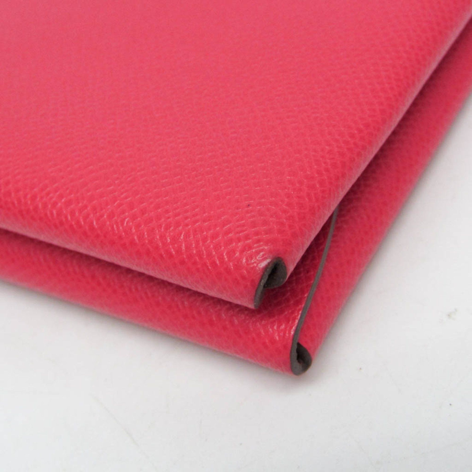 Hermes Hermes Calvi Duo Leather Card Case Ruby Size ONE SIZE - 5 Thumbnail