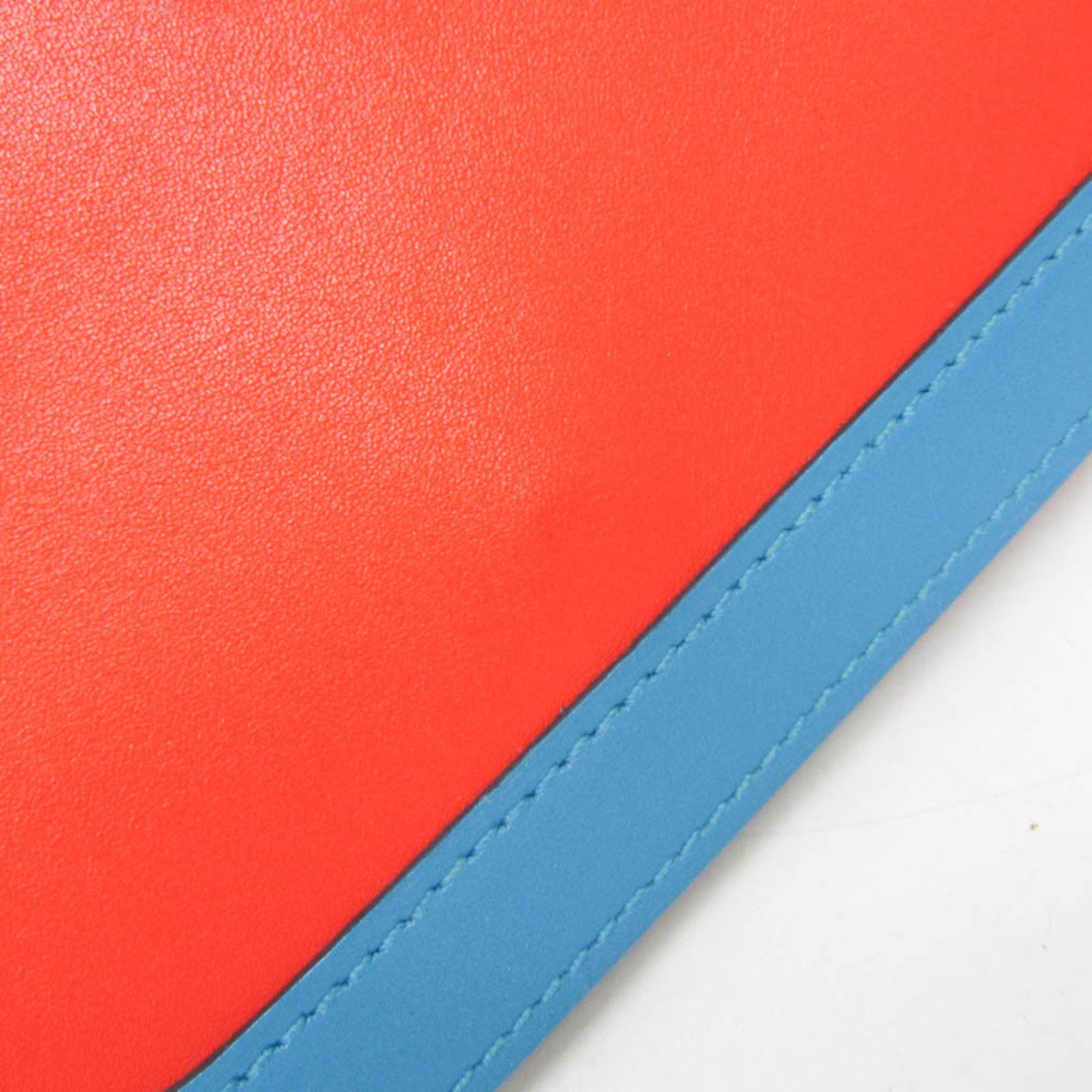 Hermes Hermes Camayeu Long Wallet Men,Women Leather Long Wallet (bi-fold) Bleu Saphir,Orange Size ONE SIZE - 9 Thumbnail