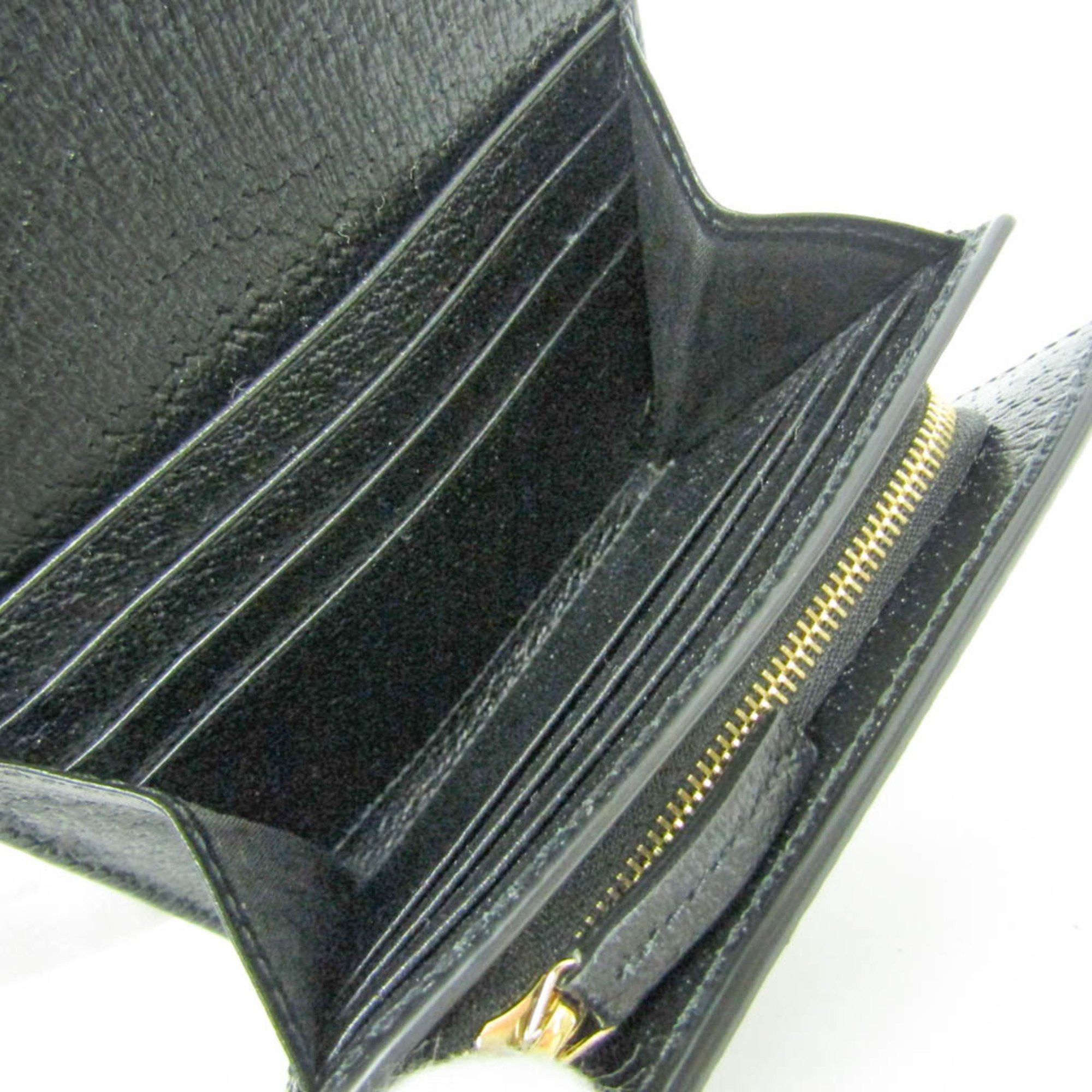 Gucci Gucci Ophidia Sherry Line Double G 719887 Men,Women Leather Wallet (bi-fold) Black Size ONE SIZE - 3 Thumbnail