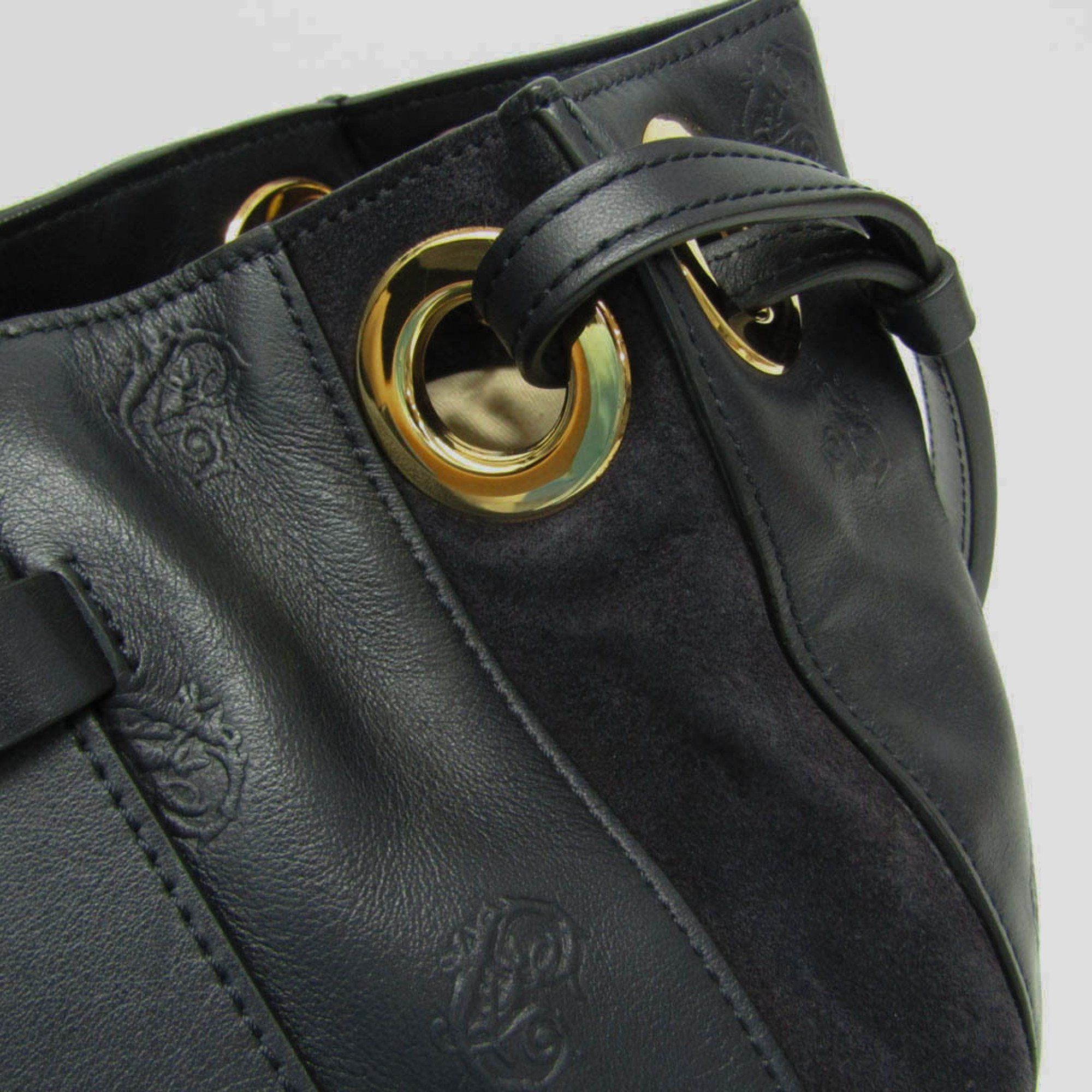 Chloe Chloé CHC18WS171A554D4 Women's Leather,Suede Tote Bag Dark Navy Size ONE SIZE - 9 Thumbnail