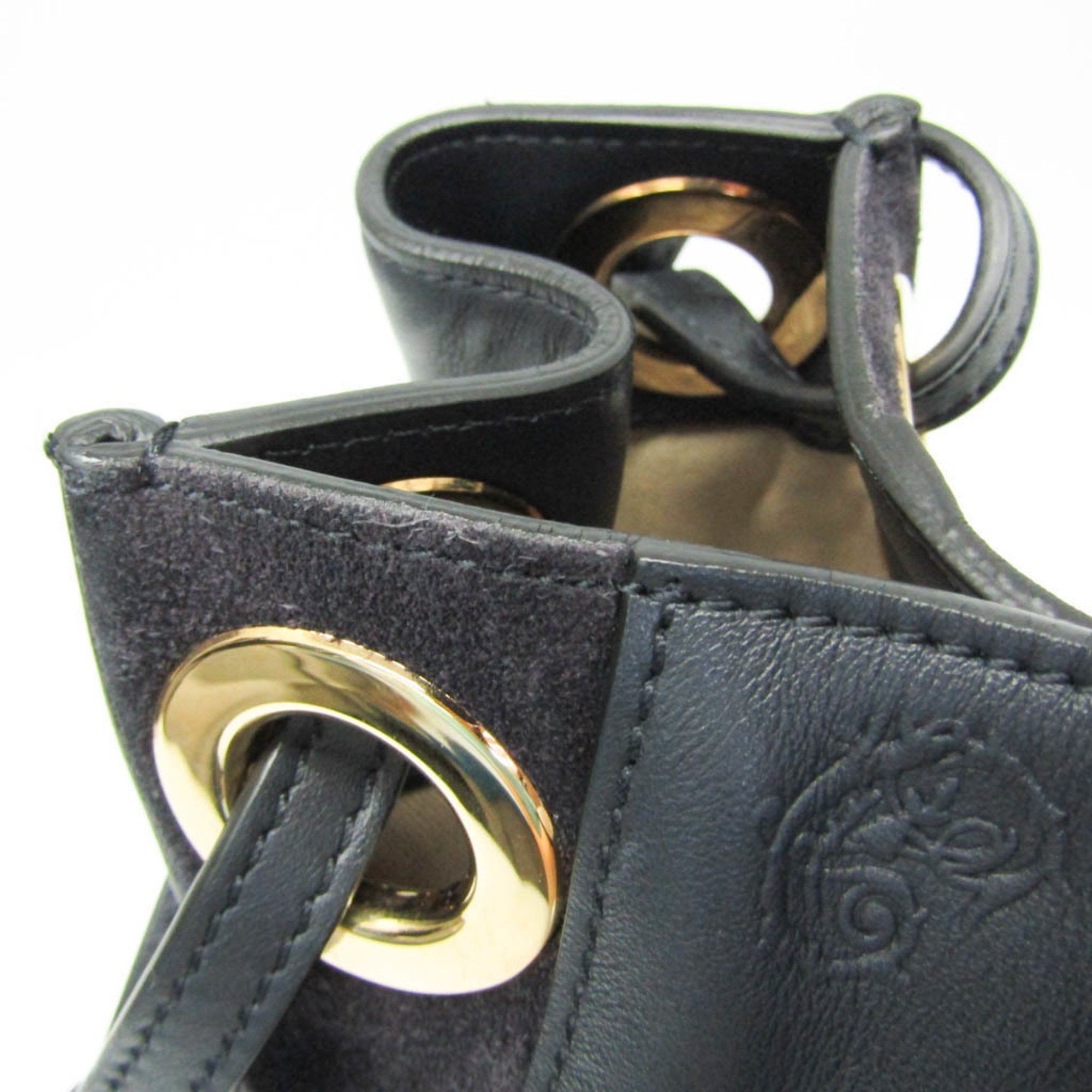 Chloe Chloé CHC18WS171A554D4 Women's Leather,Suede Tote Bag Dark Navy Size ONE SIZE - 7 Thumbnail