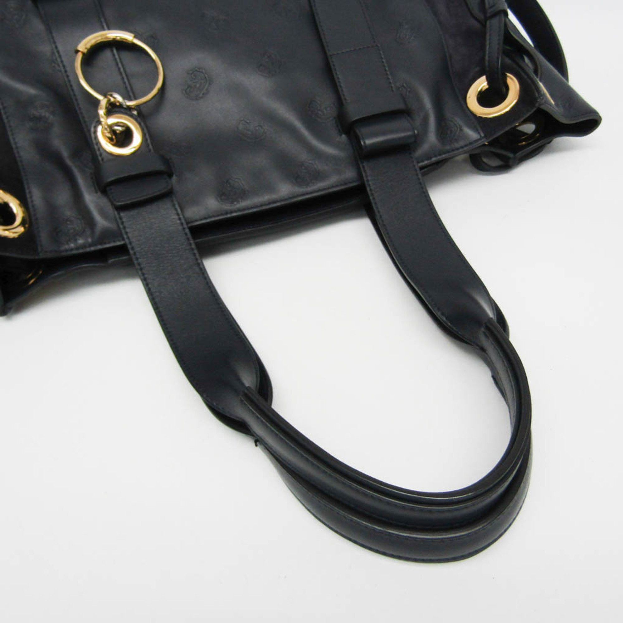Chloe Chloé CHC18WS171A554D4 Women's Leather,Suede Tote Bag Dark Navy Size ONE SIZE - 10 Thumbnail