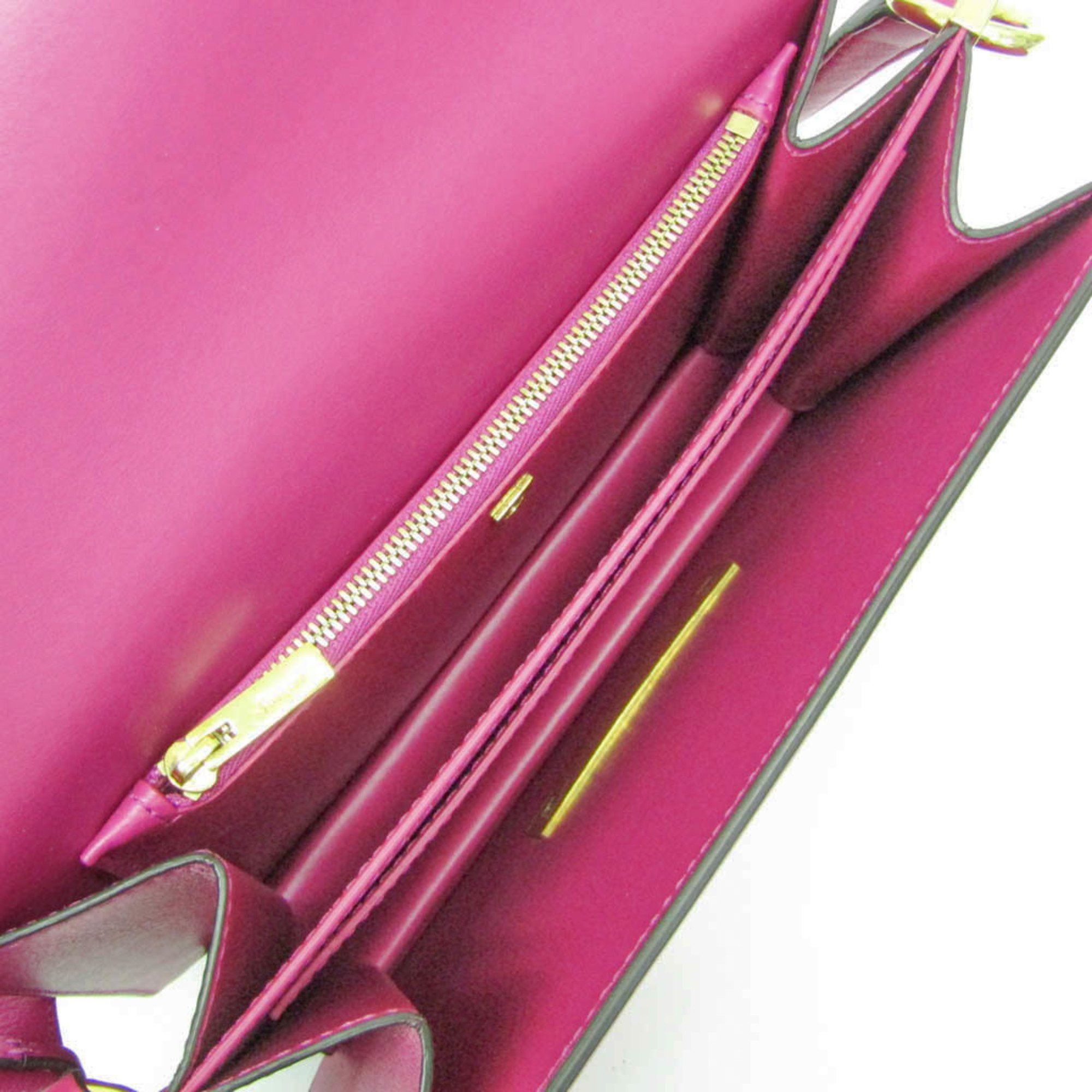 Salvatore Ferragamo Salvatore Ferragamo Gancini FZ-21 H321 Women's Leather Shoulder Bag Pink,Purple Size ONE SIZE - 3 Thumbnail