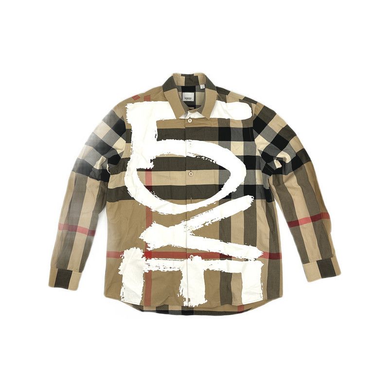 Burberry Burberry Printed Plaid Relaxed Long Sleeve Shirt 0079 Size US M / EU 48-50 / 2 - 2 Thumbnail