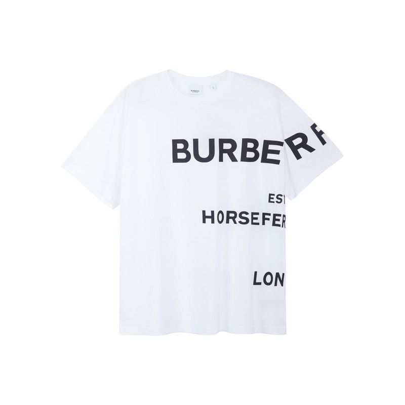 Burberry Burberry Horseferry Oversized White T-Shirt 0079 Size US XXL / EU 58 / 5 - 5 Thumbnail