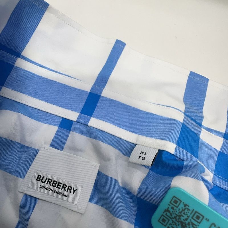 Burberry Burberry Blue Plaid Button-Up Shirt 0079 Size US XL / EU 56 / 4 - 4 Thumbnail