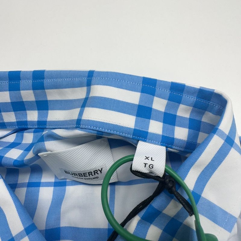 Burberry Burberry Blue Checked Long Sleeve Shirt for Men 0079 Size US XL / EU 56 / 4 - 3 Thumbnail