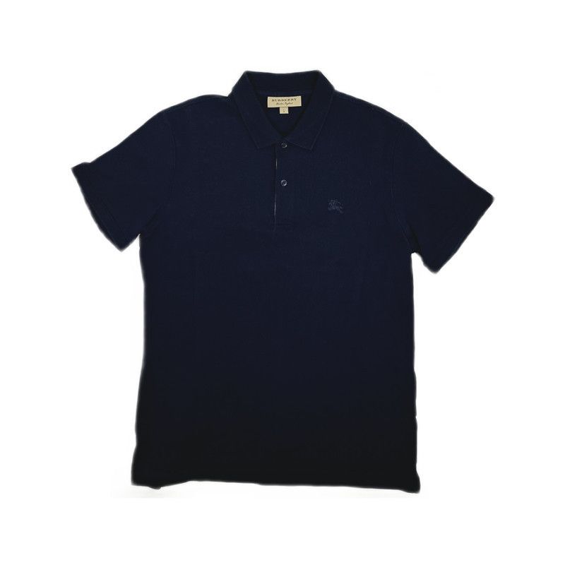 Burberry Burberry Logo Embroidery Navy Polo Shirt 0079 Size US L / EU 52-54 / 3 - 3 Thumbnail