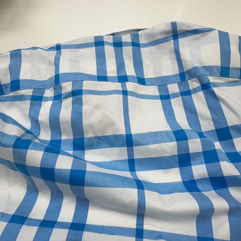 Burberry Burberry Blue Checked Long Sleeve Shirt 0079 Size US S / EU 44-46 / 1 - 5 Thumbnail