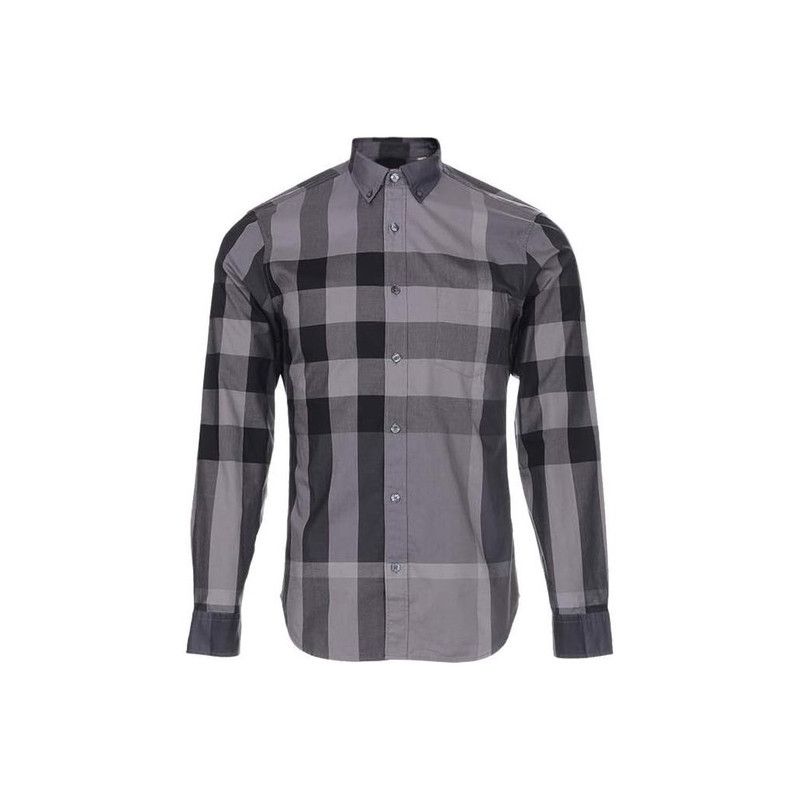 Burberry Burberry Brown Long Sleeve Checked Shirt 0079 Size US L / EU 52-54 / 3 - 3 Thumbnail