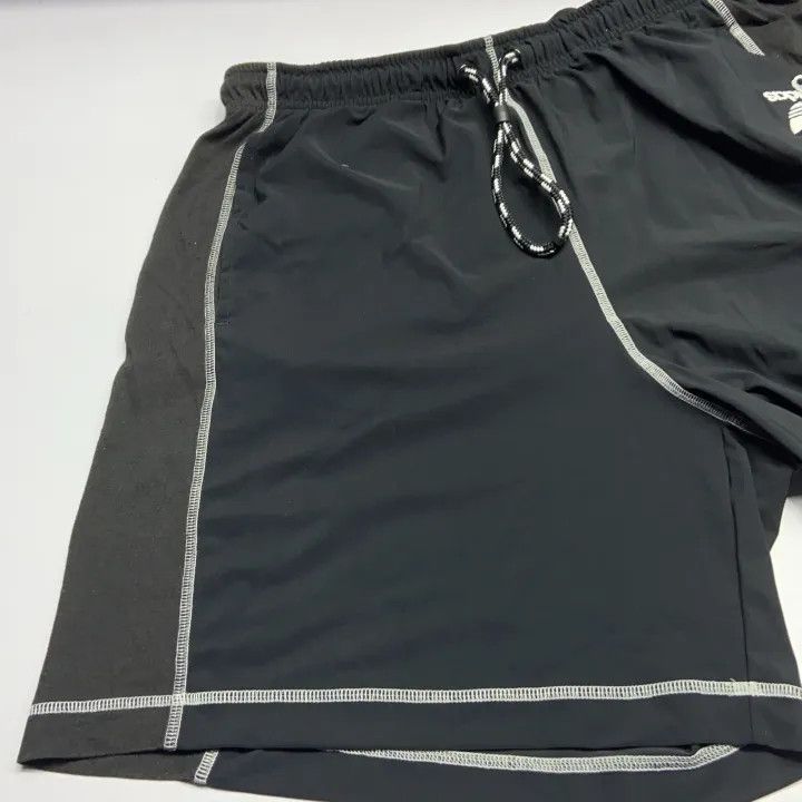 Adidas Alexander Wang Black Tear Logo Casual Shorts 0079 Size 28" / US 6 / IT 42 - 8 Thumbnail
