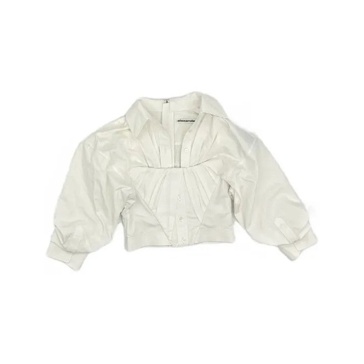 Alexander Wang Alexander Wang Stylish Cropped Long Sleeve Shirt 0079 Size S / US 4 / IT 40 - 2 Thumbnail