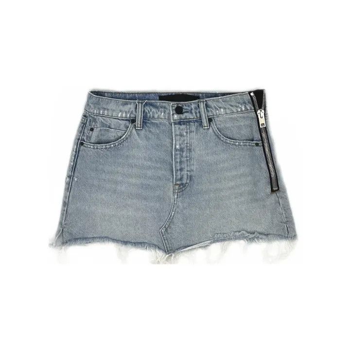 Alexander Wang Alexander Wang Fashionable Side Zip Denim Skirt 0079 Size 25" / US 0 / IT 36 - 2 Thumbnail