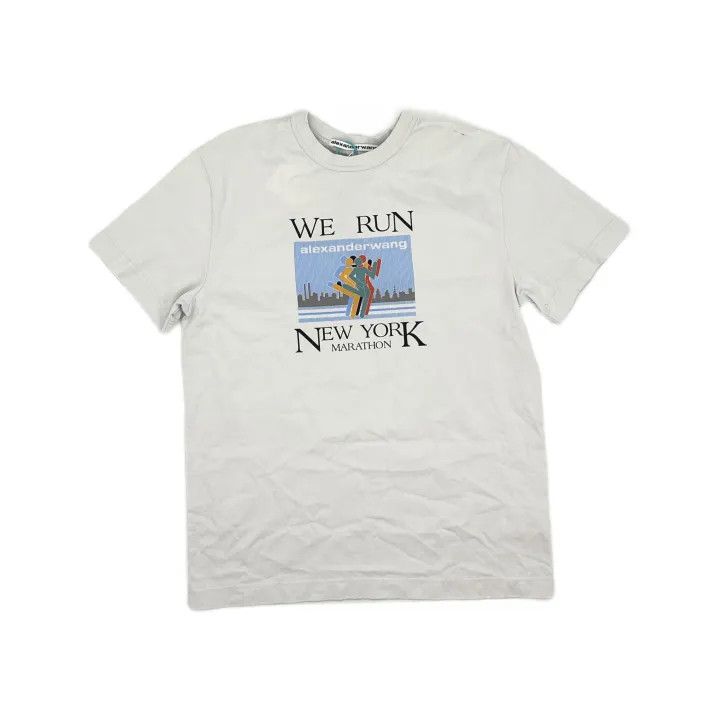 Alexander Wang Alexander Wang White Graphic Crewneck T-Shirt 0079 Size M / US 6-8 / IT 42-44 - 2 Thumbnail