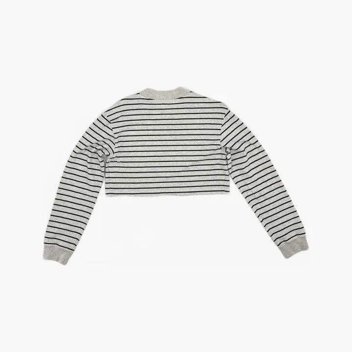 Alexander Wang Alexander Wang Striped Crop Long Sleeve T-Shirt 0079 Size XS / US 0-2 / IT 36-38 - 3 Thumbnail