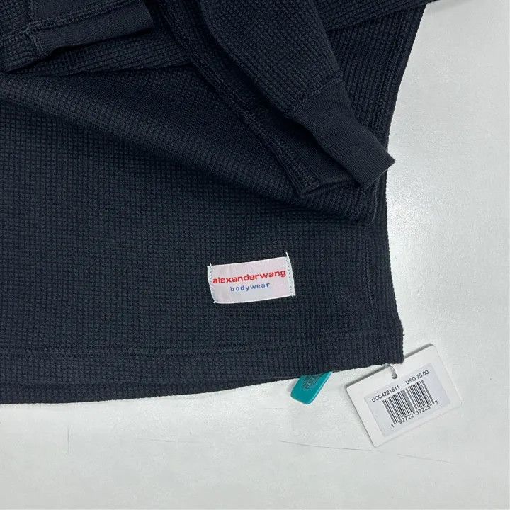 Alexander Wang Alexander Wang Black Loose Long Sleeve Sweatshirt 0079 Size XXS / US 00 / IT 34 - 4 Thumbnail