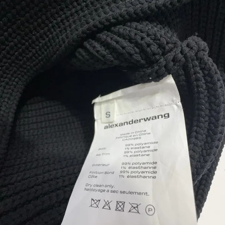 Alexander Wang Alexander Wang Black Cropped Knit Top 0079 Size S / US 4 / IT 40 - 4 Thumbnail