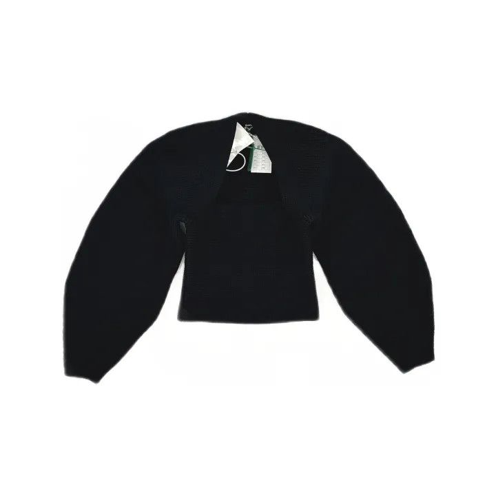 Alexander Wang Alexander Wang Black Cropped Knit Top 0079 Size S / US 4 / IT 40 - 2 Thumbnail