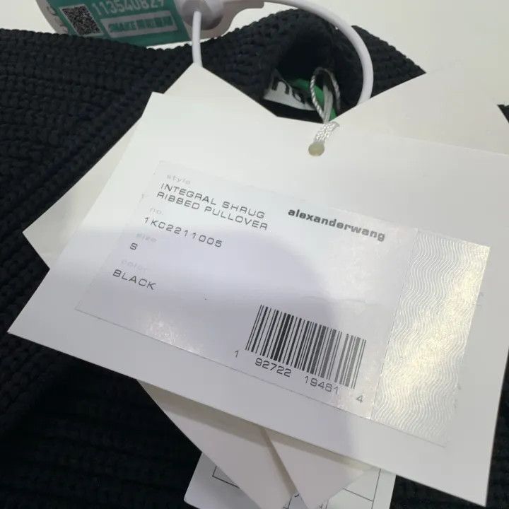 Alexander Wang Alexander Wang Black Cropped Knit Top 0079 Size S / US 4 / IT 40 - 6 Thumbnail
