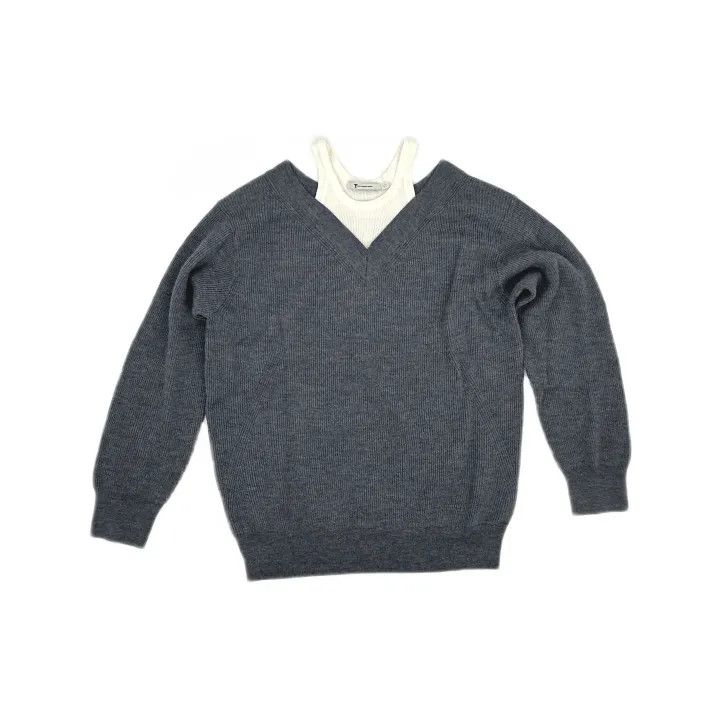 Alexander Wang Alexander Wang Stylish Gray Knitted Sweater 0079 Size S / US 4 / IT 40 - 2 Thumbnail