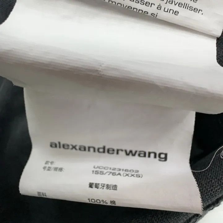 Alexander Wang Alexander Wang Black Cotton Crew Neck T-Shirt 0079 Size XXS / US 00 / IT 34 - 4 Thumbnail
