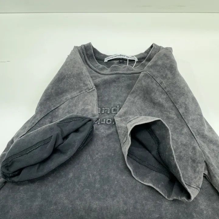 Alexander Wang Alexander Wang Black Cotton Crew Neck T-Shirt 0079 Size XXS / US 00 / IT 34 - 9 Thumbnail