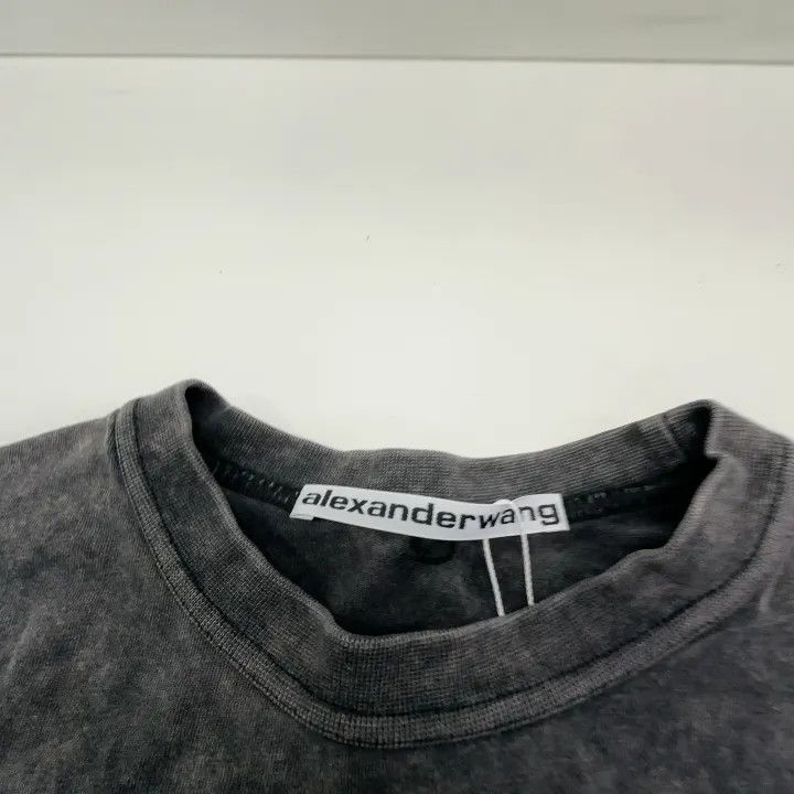 Alexander Wang Alexander Wang Black Cotton Crew Neck T-Shirt 0079 Size XXS / US 00 / IT 34 - 6 Thumbnail