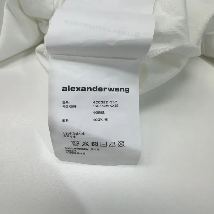Alexander Wang Alexander Wang Logo Short Sleeve T-Shirt 0079 Size XXS / US 00 / IT 34 - 6 Thumbnail