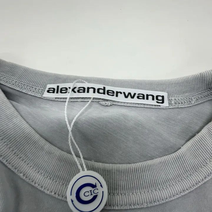 Alexander Wang Alexander Wang SS22 Gray Letter Print T-Shirt 0079 Size XS / US 0-2 / IT 36-38 - 6 Thumbnail