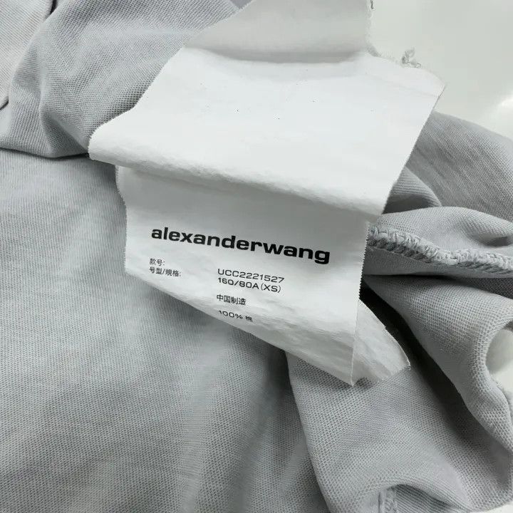 Alexander Wang Alexander Wang SS22 Gray Letter Print T-Shirt 0079 Size XS / US 0-2 / IT 36-38 - 5 Thumbnail