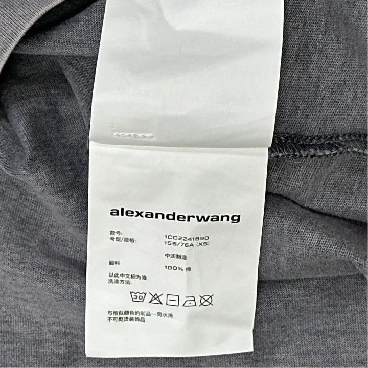 Alexander Wang Alexander Wang Gray Short Sleeve T-Shirt 0079 Size XS / US 0-2 / IT 36-38 - 3 Thumbnail