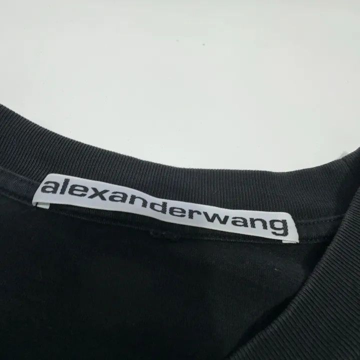 Alexander Wang Alexander Wang Casual Solid Color Letter Print Tee 0079 Size L / US 10 / IT 46 - 6 Thumbnail