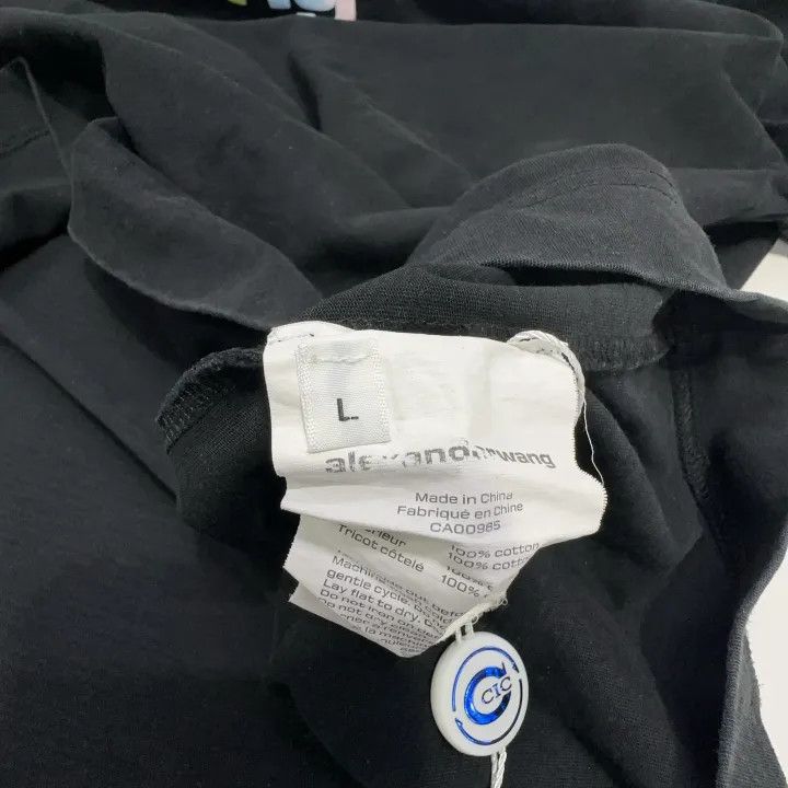 Alexander Wang Alexander Wang Casual Solid Color Letter Print Tee 0079 Size L / US 10 / IT 46 - 4 Thumbnail