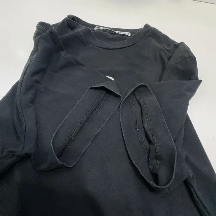 Alexander Wang Alexander Wang Casual Solid Color Letter Print Tee 0079 Size L / US 10 / IT 46 - 8 Thumbnail