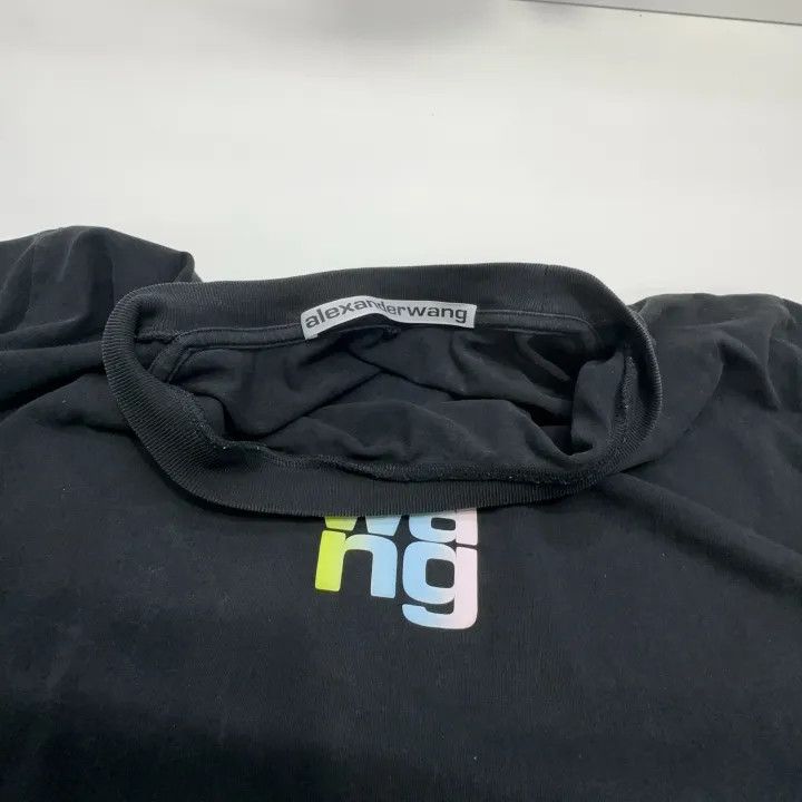 Alexander Wang Alexander Wang Casual Solid Color Letter Print Tee 0079 Size L / US 10 / IT 46 - 7 Thumbnail