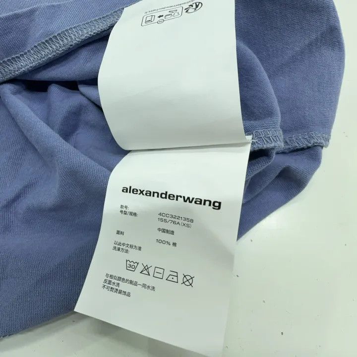 Alexander Wang Alexander Wang Casual Solid Color Short Sleeve Top 0079 Size XS / US 0-2 / IT 36-38 - 4 Thumbnail