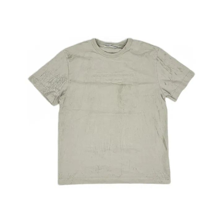 Alexander Wang Alexander Wang Ice Grey Logo T-Shirt 0079 Size L / US 10 / IT 46 - 2 Thumbnail
