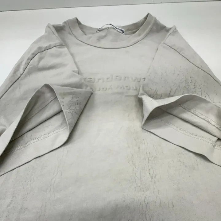 Alexander Wang Alexander Wang Ice Grey Logo T-Shirt 0079 Size L / US 10 / IT 46 - 10 Thumbnail