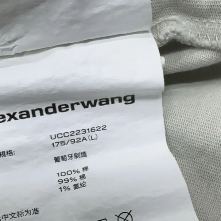 Alexander Wang Alexander Wang Ice Grey Logo T-Shirt 0079 Size L / US 10 / IT 46 - 6 Thumbnail