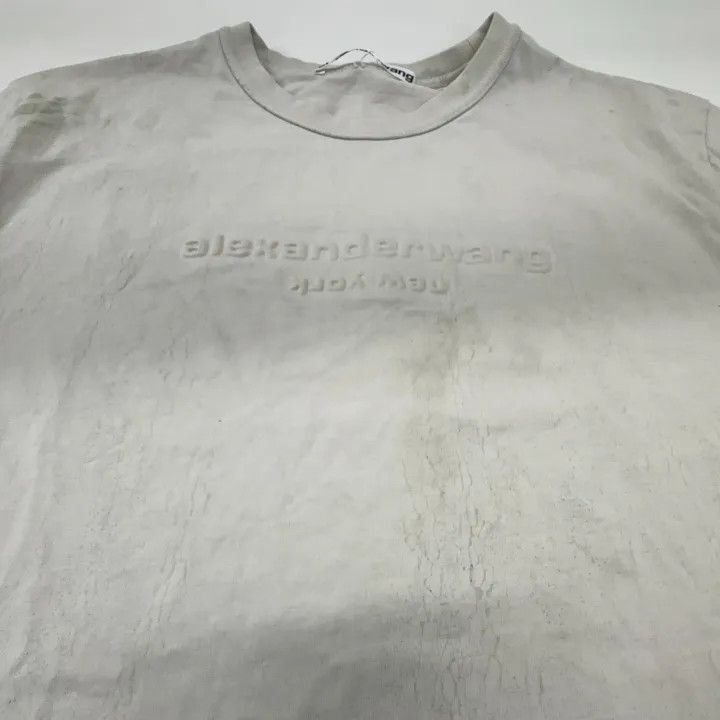 Alexander Wang Alexander Wang Ice Grey Logo T-Shirt 0079 Size L / US 10 / IT 46 - 8 Thumbnail