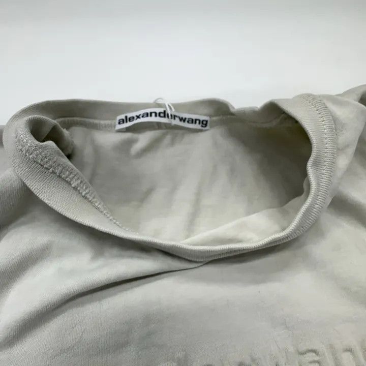 Alexander Wang Alexander Wang Ice Grey Logo T-Shirt 0079 Size L / US 10 / IT 46 - 7 Thumbnail