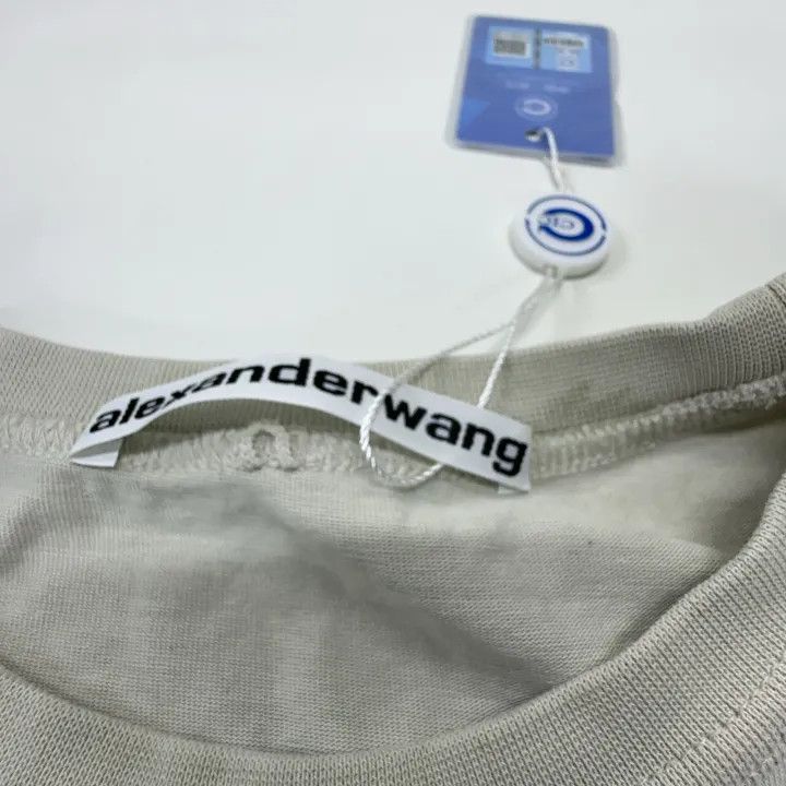 Alexander Wang Alexander Wang Ice Grey Logo T-Shirt 0079 Size L / US 10 / IT 46 - 4 Thumbnail